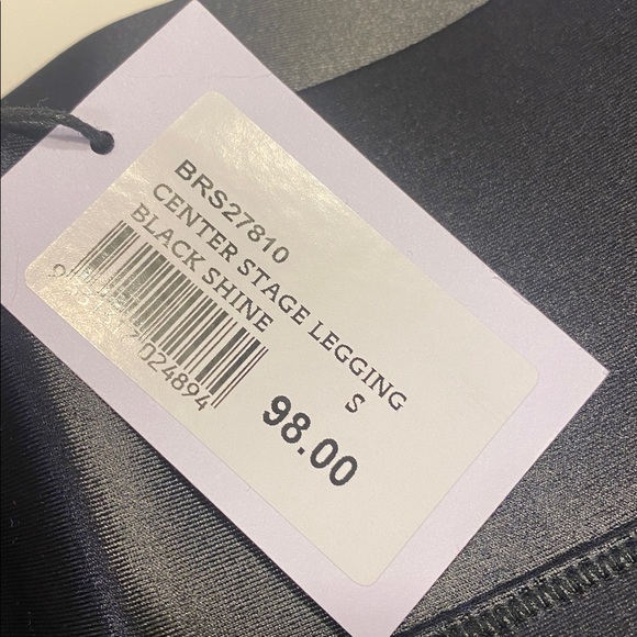 Bandier Center Stage Black Shine Leggings Sz S.  NWT.  Box21 - Picture 5 of 5